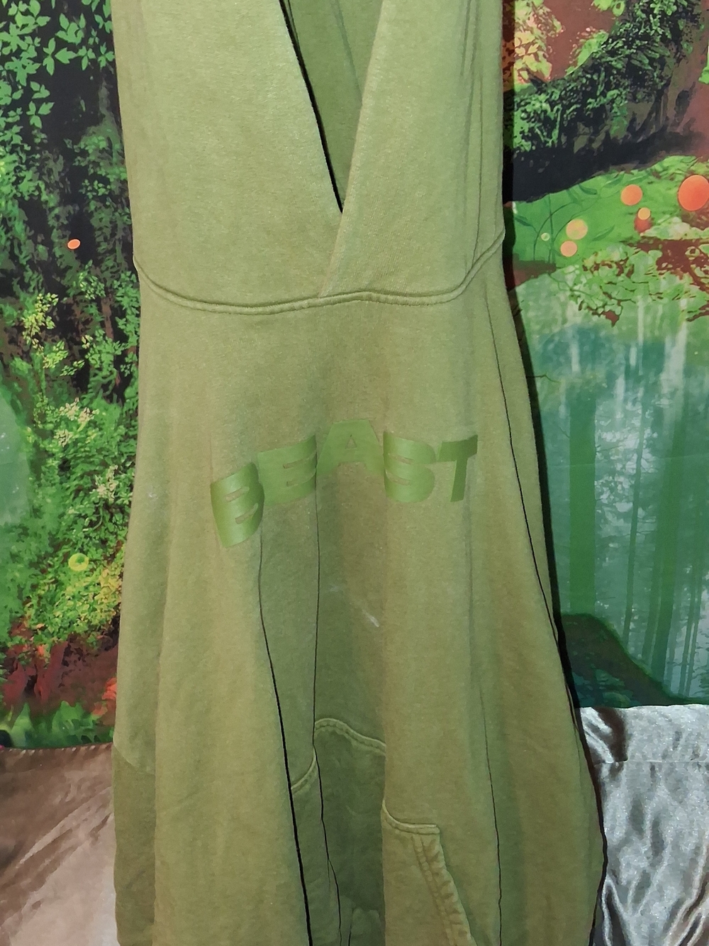 Olive Green Men's Pullover Hoodie Sweater